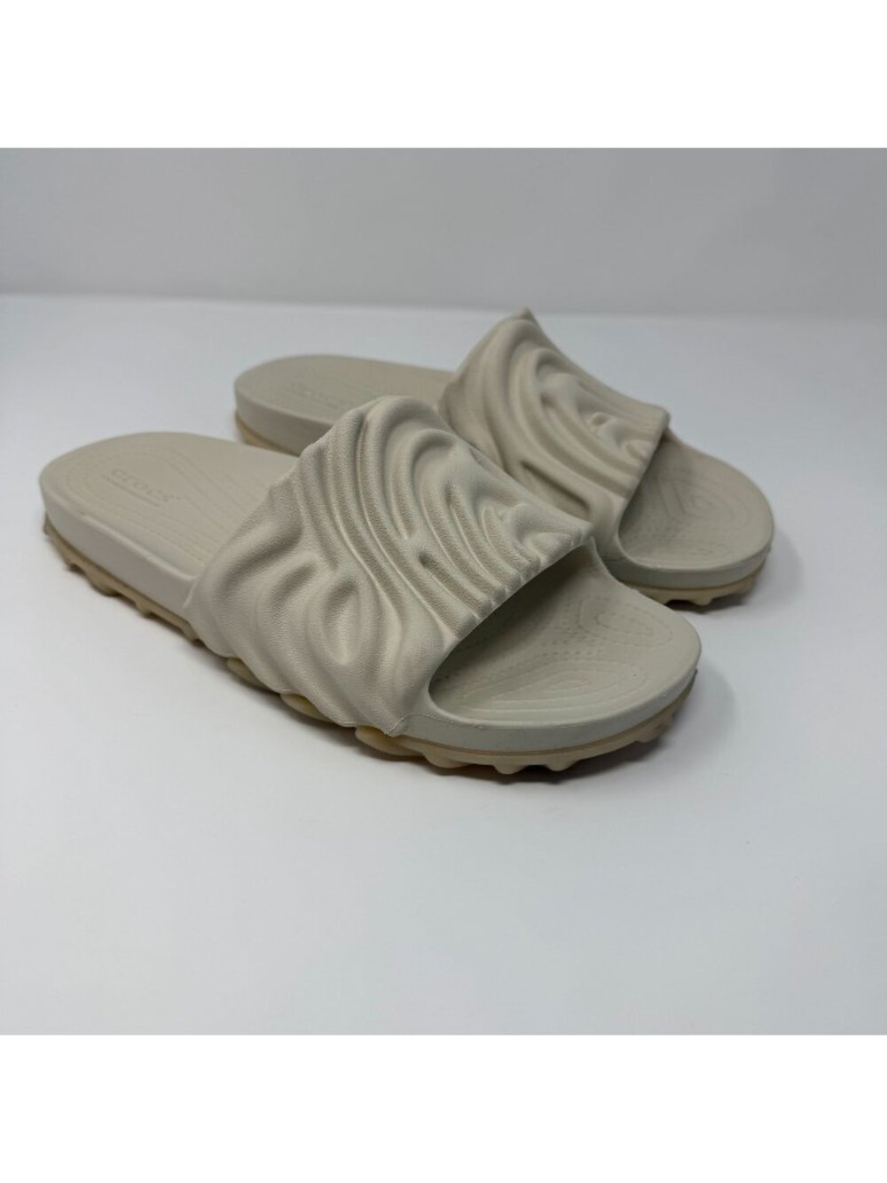 Crocs Pollex Slide By Salehe Bembury In Parsnip Off White Cream Sandals Mens 9